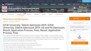 
                            5. ICFAI University, Sikkim Admission 2019: UG and PG …