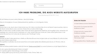 
                            3. Ich habe Probleme, die ASOS-Website aufzurufen