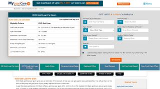 
                            6. ICICI Gold Loan Calculator Aug 2019 | Gold Loan per gram