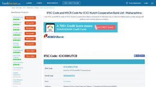 
                            4. ICICI Kutch Cooperative Bank Ltd IFSC Code Mumbai - MH