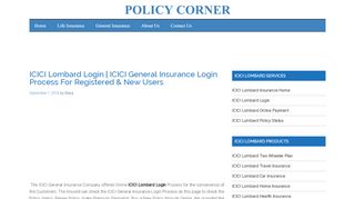 
                            9. ICICI Lombard Login |ICICI General New User, Existing user ...