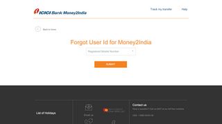 
                            1. ICICI - Money2India (M2I) System