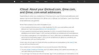 
                            3. iCloud: About your @icloud.com, @me ... - support.apple.com