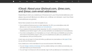 
                            1. iCloud: About your @icloud.com, @me.com, and @mac.com ...