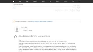 
                            5. iCloud password and/or login problems - Apple Community