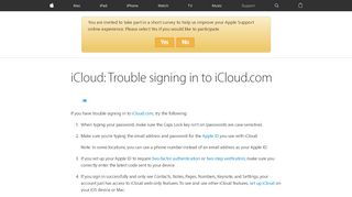 
                            2. iCloud: Trouble signing in to iCloud.com - Apple Support