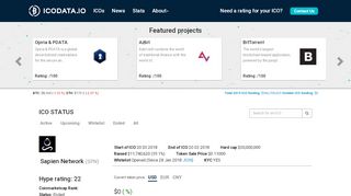 
                            6. ICOdata | Sapien Network
