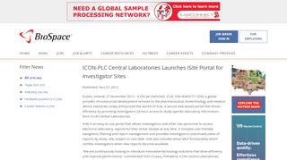 
                            8. ICON-PLC Central Laboratories Launches iSite Portal for Investigator ...