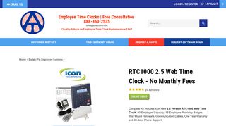 
                            7. Icon Time RTC1000 2.5 Web Based Time Clock | Icon Time Systems