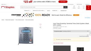 
                            6. Icon Time Systems RTC-1000 Universal Automated Time Clock | Staples