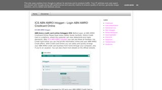 
                            6. ICS ABN AMRO Inloggen - Login ABN AMRO Creditcard Online