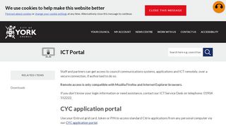 
                            2. ICT Portal | ICT Portal | City of York Council