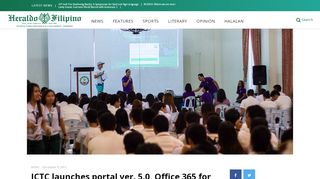 
                            9. ICTC launches portal ver. 5.0, Office 365 for students | Heraldo Filipino