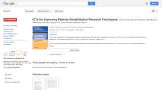 
                            6. ICTs for Improving Patients Rehabilitation Research Techniques: ...