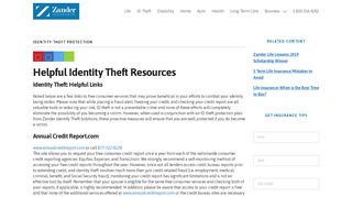 
                            9. ID Theft Resources and Links | Zander Insurance in TN
