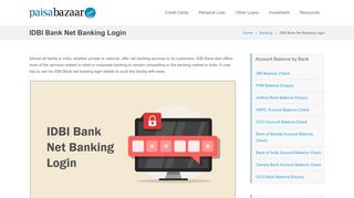 
                            6. IDBI Bank Net Banking Login - Paisabazaar.com