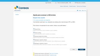 
                            3. idCorreios - idCorreios - apps.correios.com.br