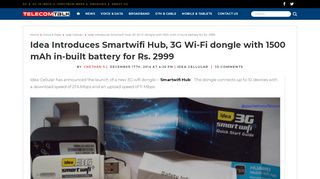 
                            4. Idea Introduces Smartwifi Hub, 3G Wi-Fi dongle with 1500 ...