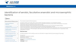 
                            8. Identification of aerobic, facultative anaerobic and microaerophilic ...