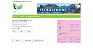 
                            1. Identify Yourself - Old Mutual Two Oceans Marathon