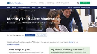 
                            1. Identity Alert® and Theft Protection | Fifth Third Bank