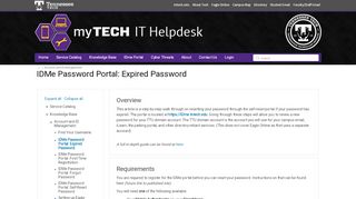 
                            6. IDMe Password Portal: Expired Password