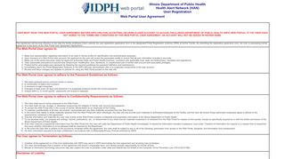 
                            6. IDPH Web Portal Terms and Conditions - …