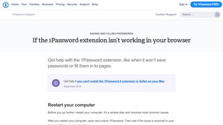 
                            10. If the 1Password extension isn't working in your browser