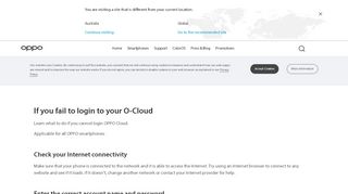 
                            4. If you fail to login to your O-Cloud | OPPO Australia