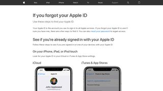 
                            8. If you forgot your Apple ID - Apple Support