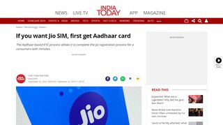 
                            4. If you want Jio SIM, first get Aadhaar card - Technology News