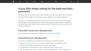 
                            4. If your Mac keeps asking for the login keychain password ...