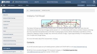 
                            7. IFA: Indiana Toll Road - IN.gov