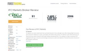 
                            4. IFC Markets Forex Broker Review: Sign Up Bonus, Spreads ...