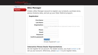 
                            7. IFH Bike Manager - User Registration