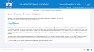 
                            8. IFM-Online Application System