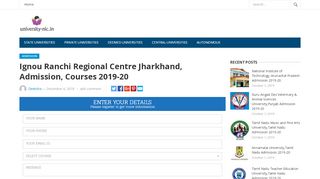 
                            9. Ignou Ranchi Regional Centre Jharkhand ... - university-nic.in