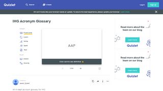 
                            6. IHG Acronym Glossary Flashcards | Quizlet