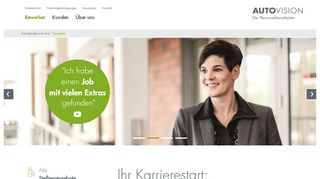 
                            1. Ihr Karrierestart: AutoVision. Der Personaldienstleister.
