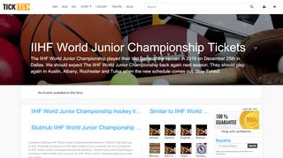 
                            6. IIHF World Junior Championship Tickets | Ticketst.com