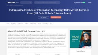 
                            7. IIIT Delhi M.Tech Entrance Exam 2019 – Dates, Eligibility, Application ...