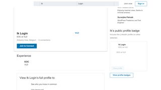 
                            4. Ik Login - EOC - VLD | LinkedIn