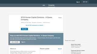 
                            7. IKYA Human Capital Solutions - A Quess Company | LinkedIn