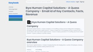 
                            9. Ikya Human Capital Solutions - easyleadz.com