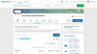 
                            8. Ikya Human Capital Solutions Salaries | Glassdoor.co.in