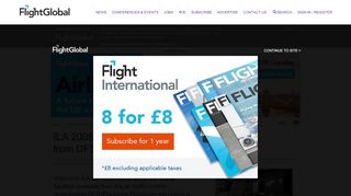 
                            8. ILA 2008: Online interest on tap from DFS - FlightGlobal