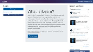 
                            10. iLearn at San Francisco State University: Log in to the site