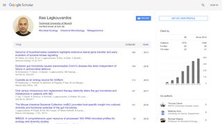 
                            7. Ilias Lagkouvardos - Google Scholar Citations