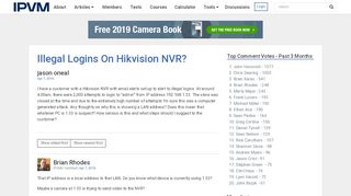 
                            2. Illegal Logins On Hikvision NVR? - IPVM.com