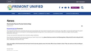 
                            3. Illuminate Parent Portal Info & Help - Fremont Unified School District